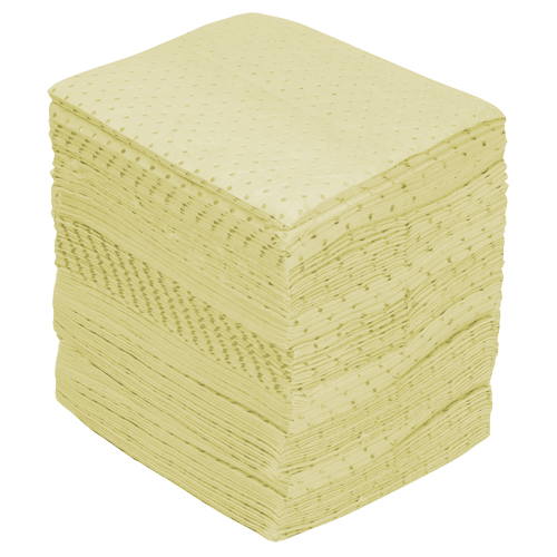 Industrial-Grade Fine Fibre Sorbent Pads, Hazmat, 15" x 17", 40 gal. Absorbancy Groupe Generik