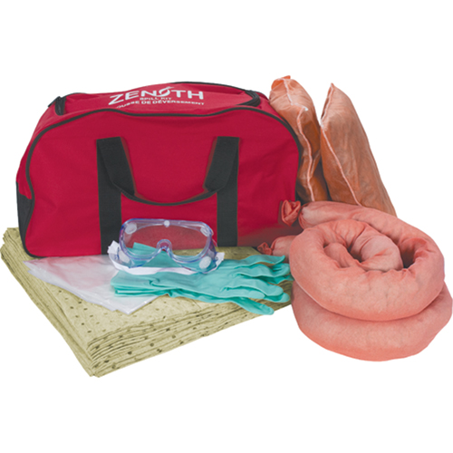 Trousse de lutte contre les d&eacute;versements pour v&eacute;hicules, Mati&egrave;res dangereuses, Sac, Absorbance de 10 gal. US Groupe Generik