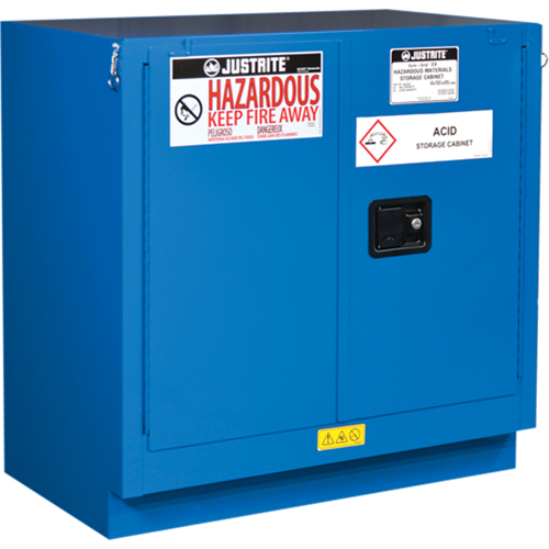 ChemCor&reg; Lined Hazardous Material Undercounter Safety Cabinets, 22 gal., 35" x 35" x 22" Groupe Generik