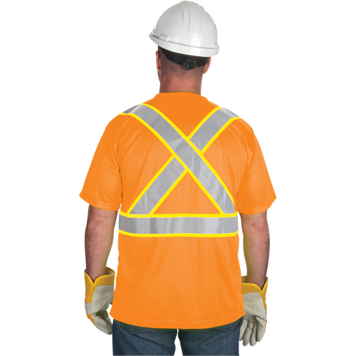 CSA Compliant T-Shirt, Polyester, Medium, Orange Groupe Generik