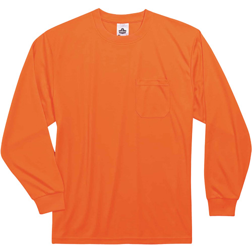 Chandail &agrave; manches longues non certifi&eacute; GloWear 8091, Polyester, Petit, Orange haute visibilit&eacute; Groupe Generik