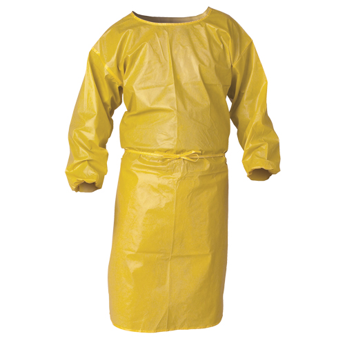 KleenGuard A70 Chemical Spray Protection Smock, Polypropylene, Yellow, 34" W x 44" L Groupe Generik