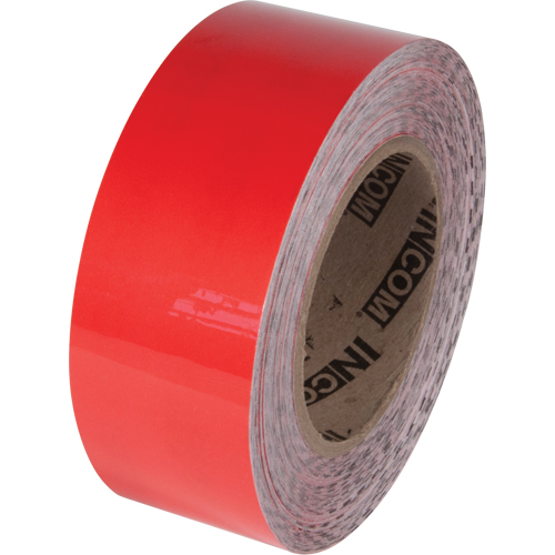 Ruban de marquage pour plancher Tuff Mark, 4" x 100', Polyester, Rouge Groupe Generik