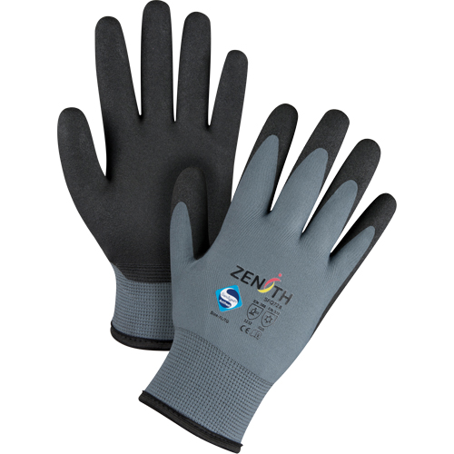 Gants enduits de premi&egrave;re qualit&eacute; ZX-30°, 10/T-Grand, R&ecirc;vetement PVC, Calibre 15, Enveloppe en Nylon Groupe Generik