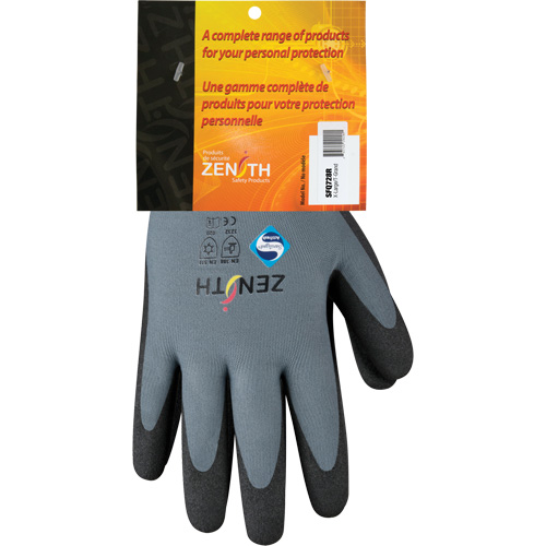 Gants enduits de premi&egrave;re qualit&eacute; ZX-30°, 10/T-Grand, R&ecirc;vetement PVC, Calibre 15, Enveloppe en Nylon Groupe Generik
