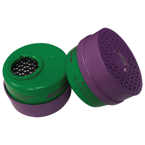 Respirator Cartridge, Combination Gas/Vapour Cartridge and Particulate Filter, Ammonia/Methylamine/P100 Filter Groupe Generik