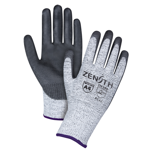 Gants &eacute;lastiques sans coutures r&eacute;sistants &agrave; la coupe, Taille 6/T-petit, Calibre 13, Rev&ecirc;tement Polyur&eacute;thane, Enveloppe en PEHP, ANSI/ISEA 105 niveau 4/EN 388 niveau 5 Groupe Generik