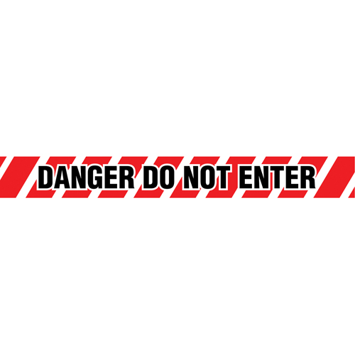 Barricade Tape, English, 3" W x 1000' L, 2 mils, Black on Red Groupe Generik
