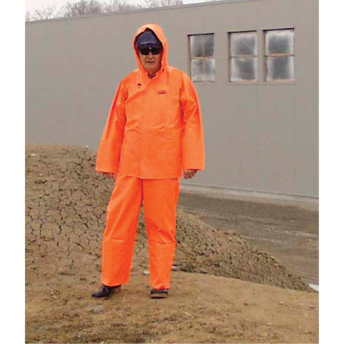 V&ecirc;tements imperm&eacute;ables Hurricane ignifuges et r&eacute;sistants &agrave; l'huile, v&ecirc;tements imperm&eacute;ables, 4T-Grand, Orange haute visibilit&eacute; Groupe Generik