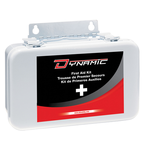 Trousse de premiers soins pour auto Dynamic, Dispositif m&eacute;dical Classe 1, Boîte en m&eacute;tal Groupe Generik