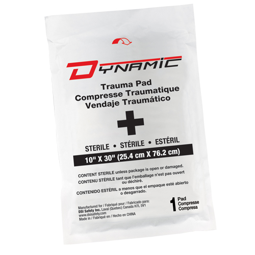 Pansement de trauma Dynamic, Tampon, 10" lo x 30" la, St&eacute;rile, Dispositif m&eacute;dical Classe 1 Groupe Generik