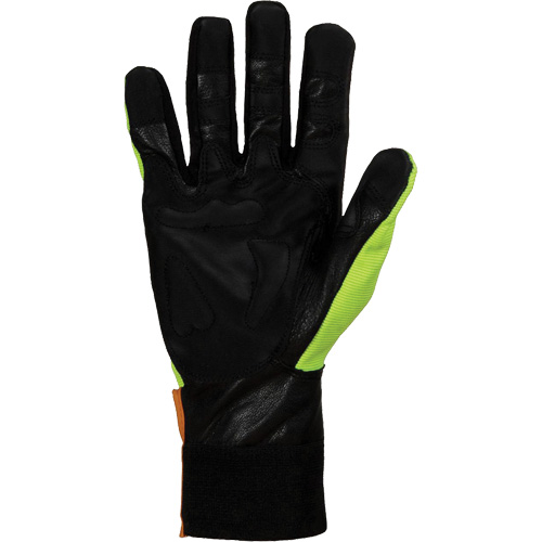 Endura&reg; Hi-Viz Chainsaw Gloves, Size Large/9, Goatskin Palm Groupe Generik