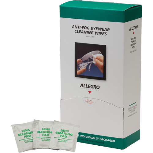ALLEGRO INDUSTRIES Eyewear Cleaning Wipes, 5" x 8", Pack Of 100 Groupe Generik