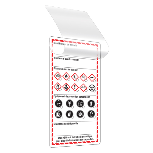 Self-Laminating Workplace Tags, Cardstock, 3" W x 6" H, French Groupe Generik