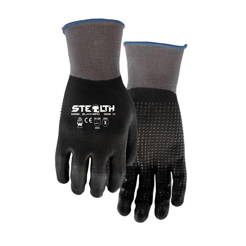 Gants 395 Stealth Blackbird, 8/Moyen, R&ecirc;vetement Mousse de nitrile, Calibre 15, Enveloppe en Nylon Groupe Generik