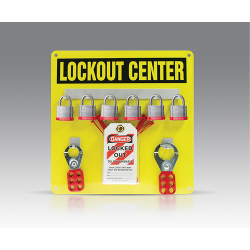 Trousse de plaquette de suspension, Cadenas Acier lamin&eacute;, Capacit&eacute; de 6, Cadenas Compris Groupe Generik