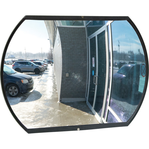 Miroir convexe rectangulaire/rond avec support, 18" h x 26" la, Int&eacute;rieur/Ext&eacute;rieur Groupe Generik