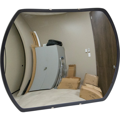 Miroir convexe rectangulaire/rond avec support, 20" h x 30" la, Int&eacute;rieur/Ext&eacute;rieur Groupe Generik