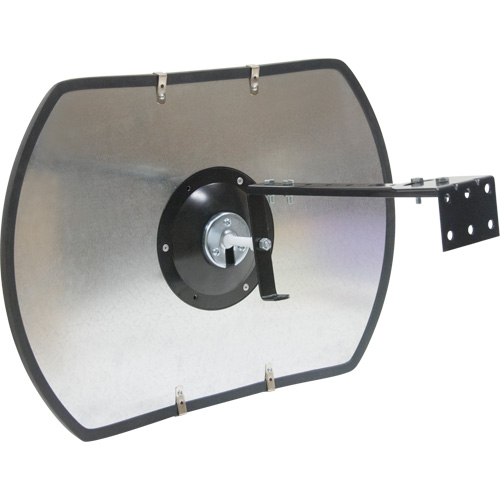 Miroir convexe rectangulaire/rond avec support, 20" h x 30" la, Int&eacute;rieur/Ext&eacute;rieur Groupe Generik