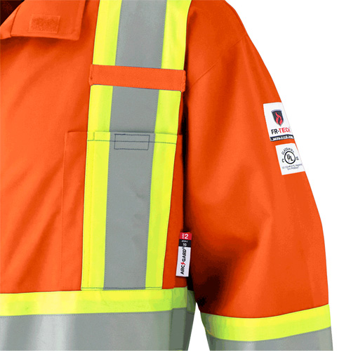 7702 FR Hi-Vis Safety Coveralls, Size 36, Orange Groupe Generik