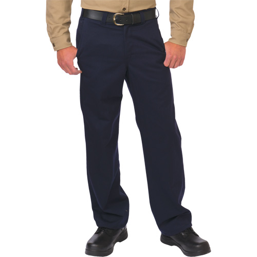 Pantalon de travail de protection contre l'arc &eacute;lectrique, 28, x 26, Bleu marin, 12,4 cal/cm2 Groupe Generik