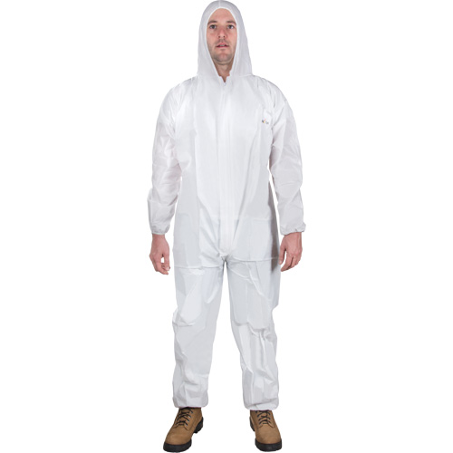 Hooded Coveralls, Medium, White, SMS Groupe Generik