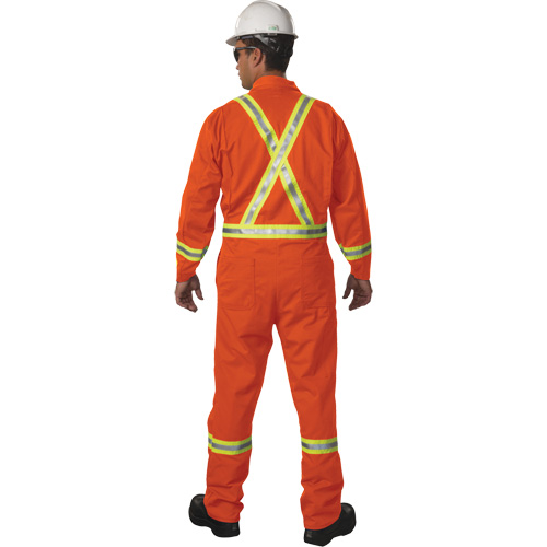 Unlined Hi-Vis Coveralls, Size Small, Orange Groupe Generik