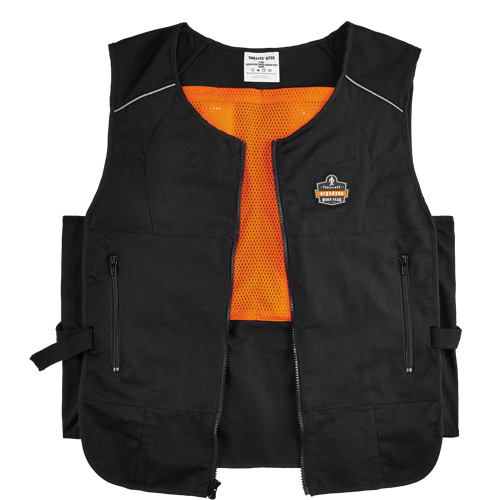 Veste de refroidissement &agrave; changement de phase l&eacute;g&egrave;re avec sachets 6260 Chill-Its, Petit/Moyen, Noir Groupe Generik