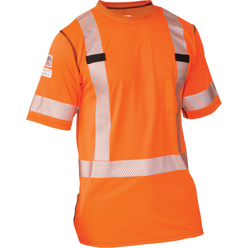 T-shirt &agrave; manches courtes haute visibilit&eacute; Polartec Power Grid, Polyester, T-Grand (grande taille), Orange Groupe Generik