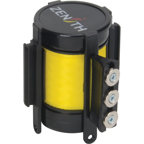 Cassette de ruban magn&eacute;tique pour barri&egrave;re de contr&ocirc;le des foules personnalis&eacute;e, 12', Ruban Jaune Groupe Generik