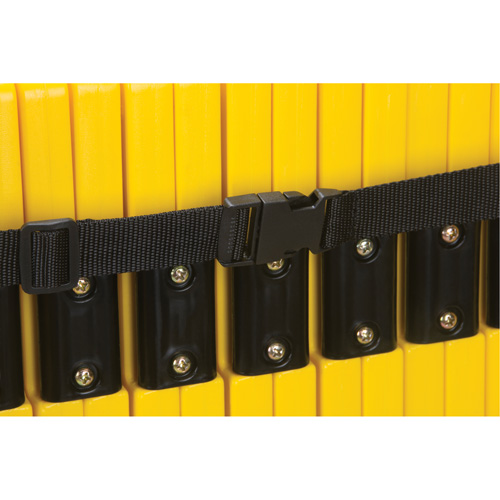 Portable Mobile Barrier, 40" H x 13' L, Yellow Groupe Generik