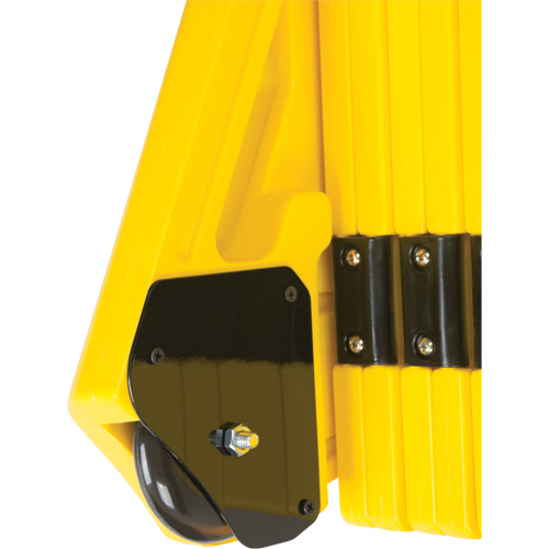 Portable Mobile Barrier, 40" H x 13' L, Yellow Groupe Generik