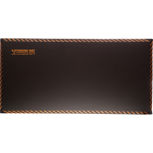 Tapis anti-fatigue pour travail debout, Lisse, 18" x 36" x 1", Noir, Caoutchouc Groupe Generik