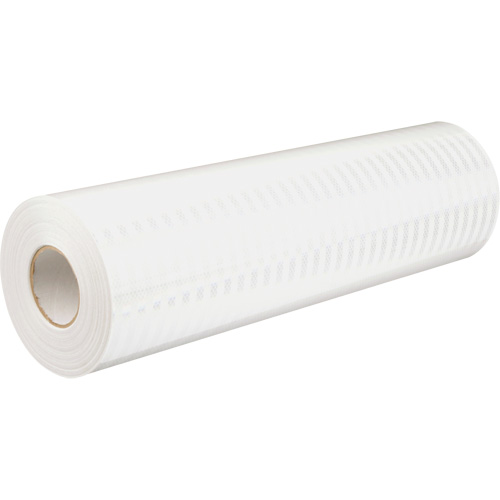 Feuille de rev&ecirc;tement de barricade prismatique de qualit&eacute; &agrave; haute intensit&eacute;, 2" la x 150' lo, 19 mils, Blanc Groupe Generik