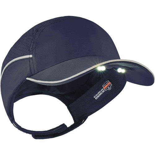 Skullerz&reg; 8965 Lightweight Bump Cap Hat with LED Lighting, Navy Blue Groupe Generik