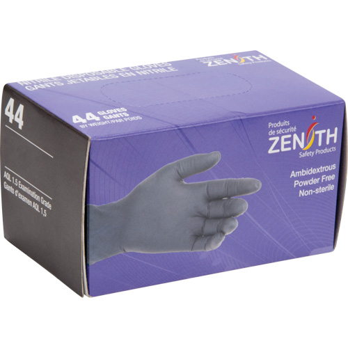 Gants jetables en paquets pour distributeur, 2T-Grand, Nitrile, 5 mils, Sans poudre, Noir Groupe Generik