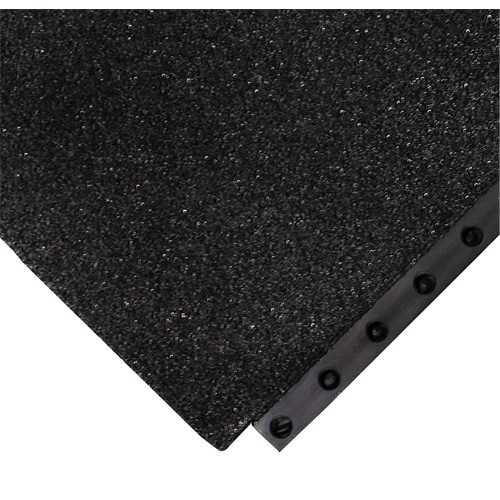 Tapis antifatigue 24/Seven Locksafe, Textur&eacute;, 3' x 3' x 5/8", Noir, Nitrile Groupe Generik