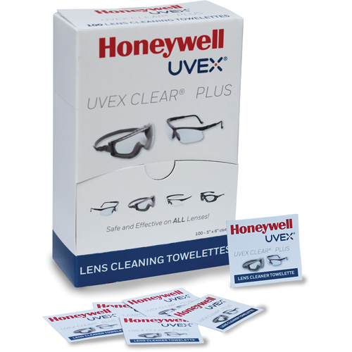 Uvex&reg; Clear&reg; Plus Towelettes, 5.25" x 8", Pack Of 100 Groupe Generik