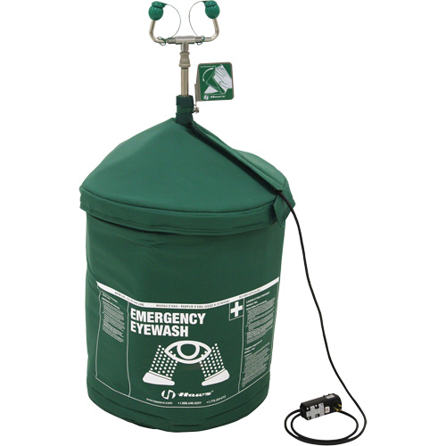 Douche oculaire d'urgence portative en mat&eacute;riau tremp&eacute;, Pressuris&eacute;, Capacit&eacute; 15 gal., Conformit&eacute; ANSI Z358.1 Groupe Generik