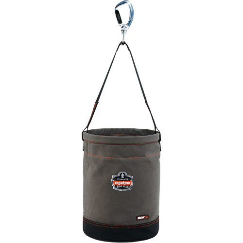 Arsenal&reg; 5940 Swiveling Carabiner Hoist Bucket, Canvas, 12.5" Dia. x 17" H, 150 lbs. Load Rating Groupe Generik