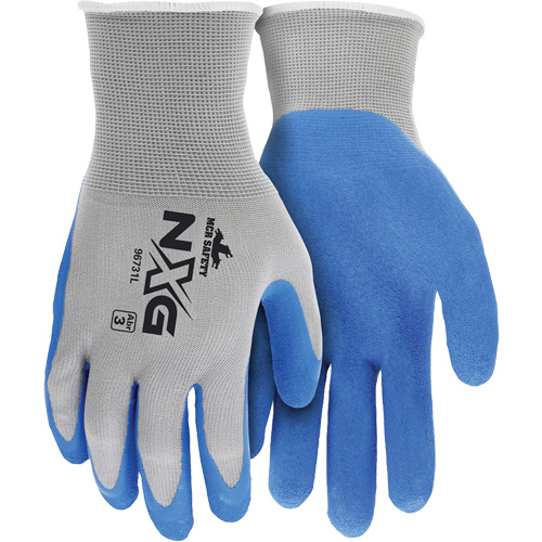 Gants enduits NXG, Grand, R&ecirc;vetement Latex de caoutchouc, Calibre 13, Enveloppe en Nylon Groupe Generik