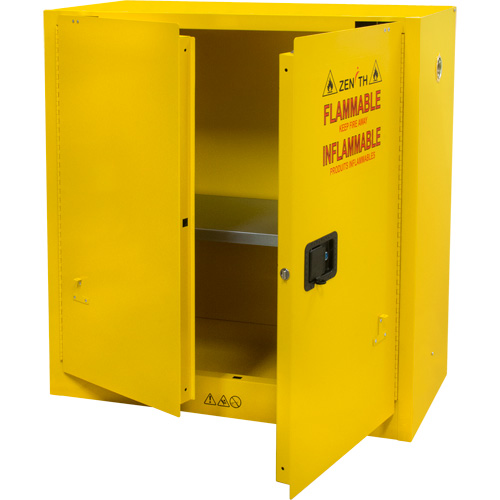 Armoire pour produits inflammables, 30 gal., 2 Porte(s), 43" La x 44" h x 18" p Groupe Generik
