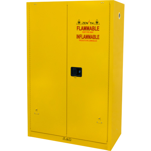 Armoire pour produits inflammables, 45 gal., 2 Porte(s), 43" La x 65" h x 18" p Groupe Generik