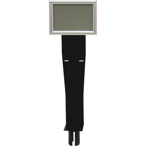 Porte-distributeur/enseigne pour poteaux de barri&egrave;re pour le contr&ocirc;le des foules, Noir Groupe Generik