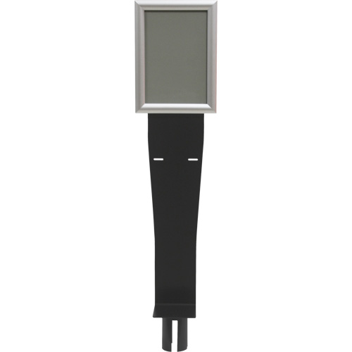 Porte-distributeur/enseigne pour poteaux de barri&egrave;re pour le contr&ocirc;le des foules, Noir Groupe Generik