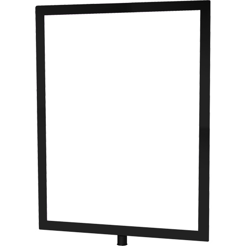 Porte-enseigne vertical robuste pour montant classique, Noir Groupe Generik