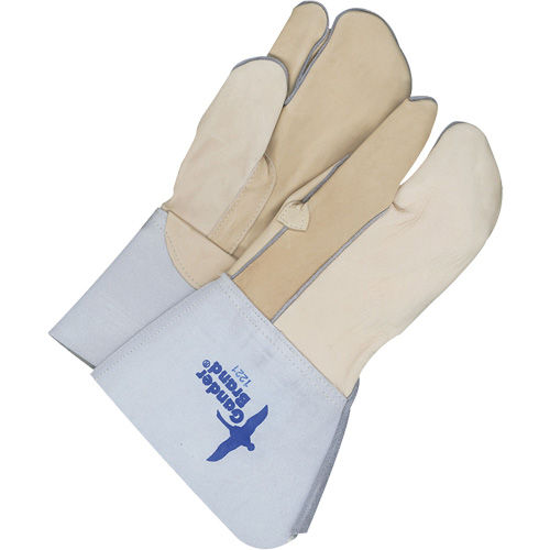 Gants &agrave; trois doigts en cuir, Cuir fleur de vache, Taille 9 Groupe Generik