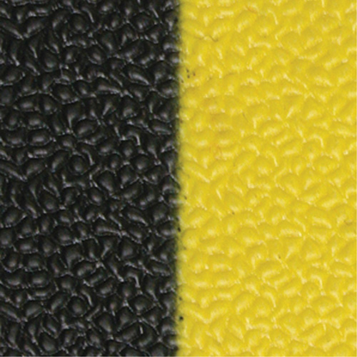 Airsoft Anti-Fatigue Mat, Pebbled, 3' x 5' x 3/8", Black/Yellow, PVC Sponge Groupe Generik
