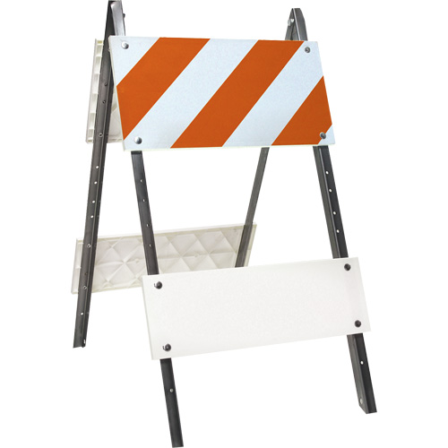 Barricade prismatique, Repliable, 24" lo x 45" h, Orange/Blanc Groupe Generik