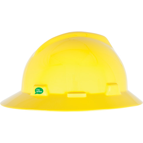 Casque de s&eacute;curit&eacute; &agrave; bord complet V-Gard GREEN avec fentes, R&eacute;pond aux normes CSA type 1, Suspension Rochet Groupe Generik